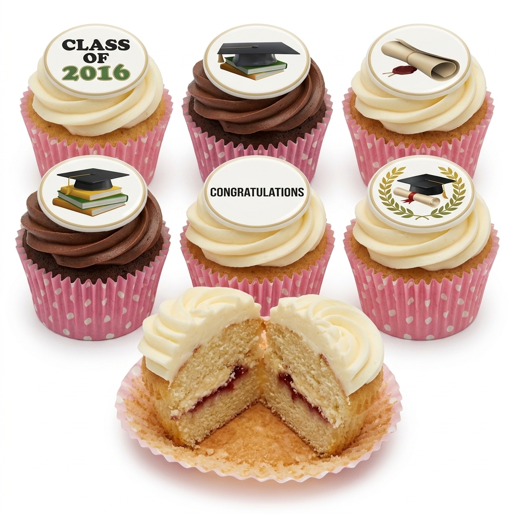 Graduation Celebration Cupcakes with Custom Year