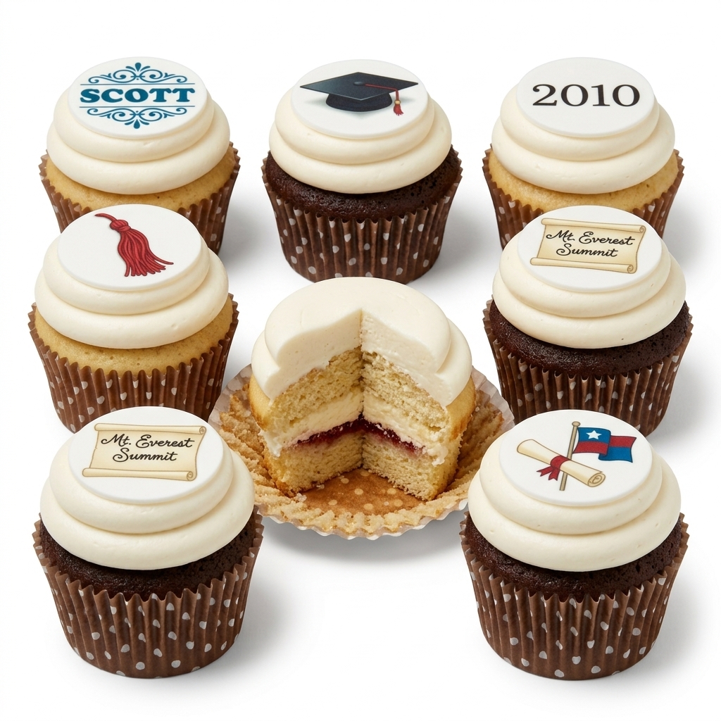 Personalised Graduation Celebration Cupcakes