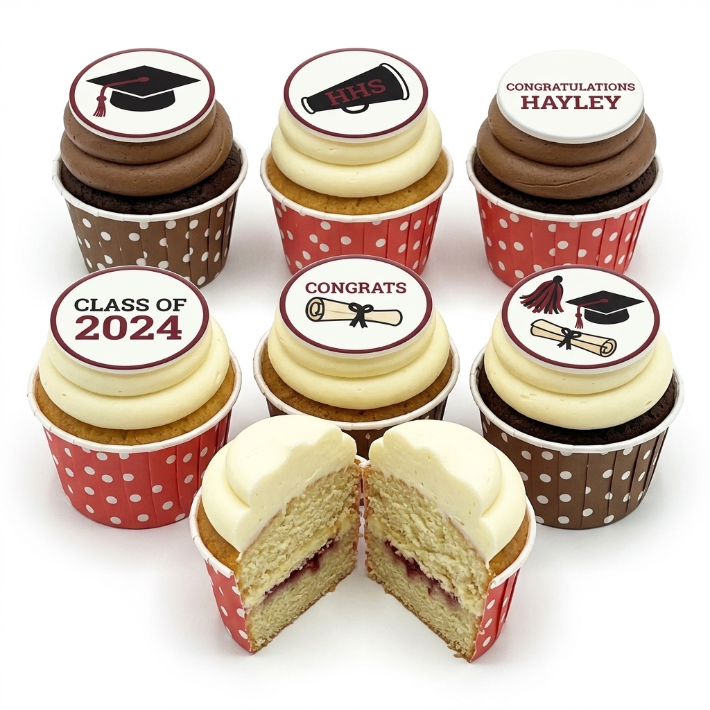 Personalised Graduation Cupcakes