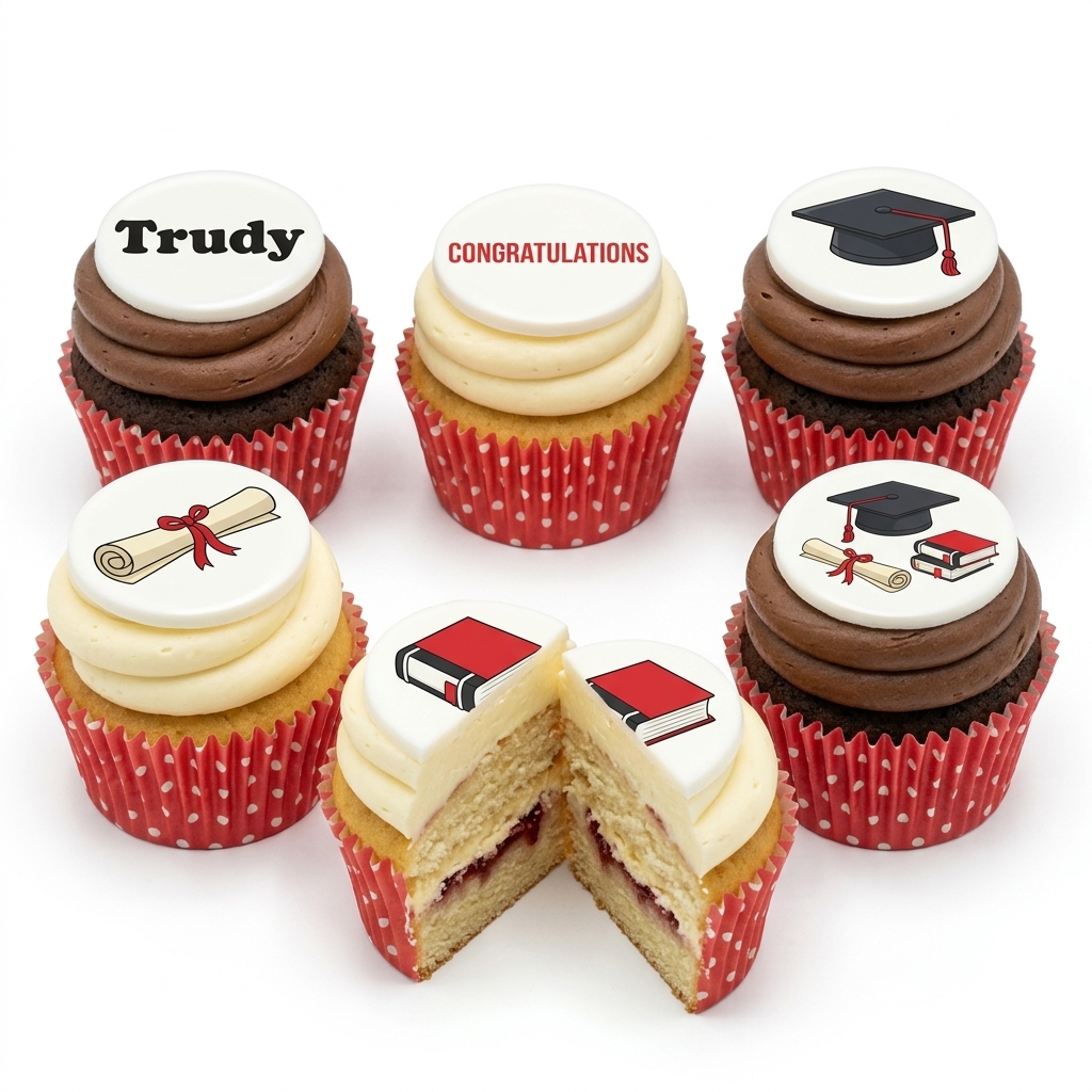 Personalised Graduation Cupcakes