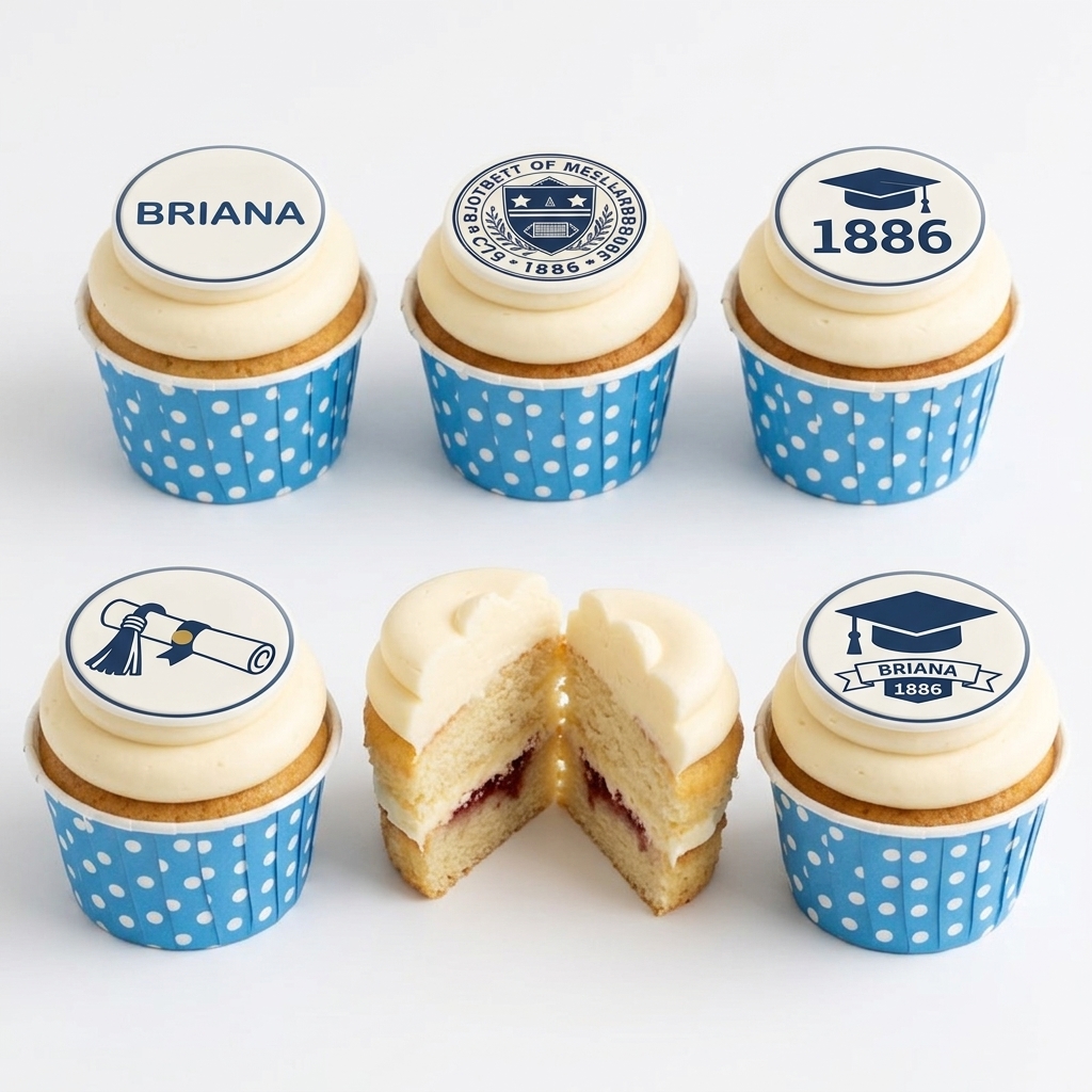 Personalised Graduation Celebration Cupcakes