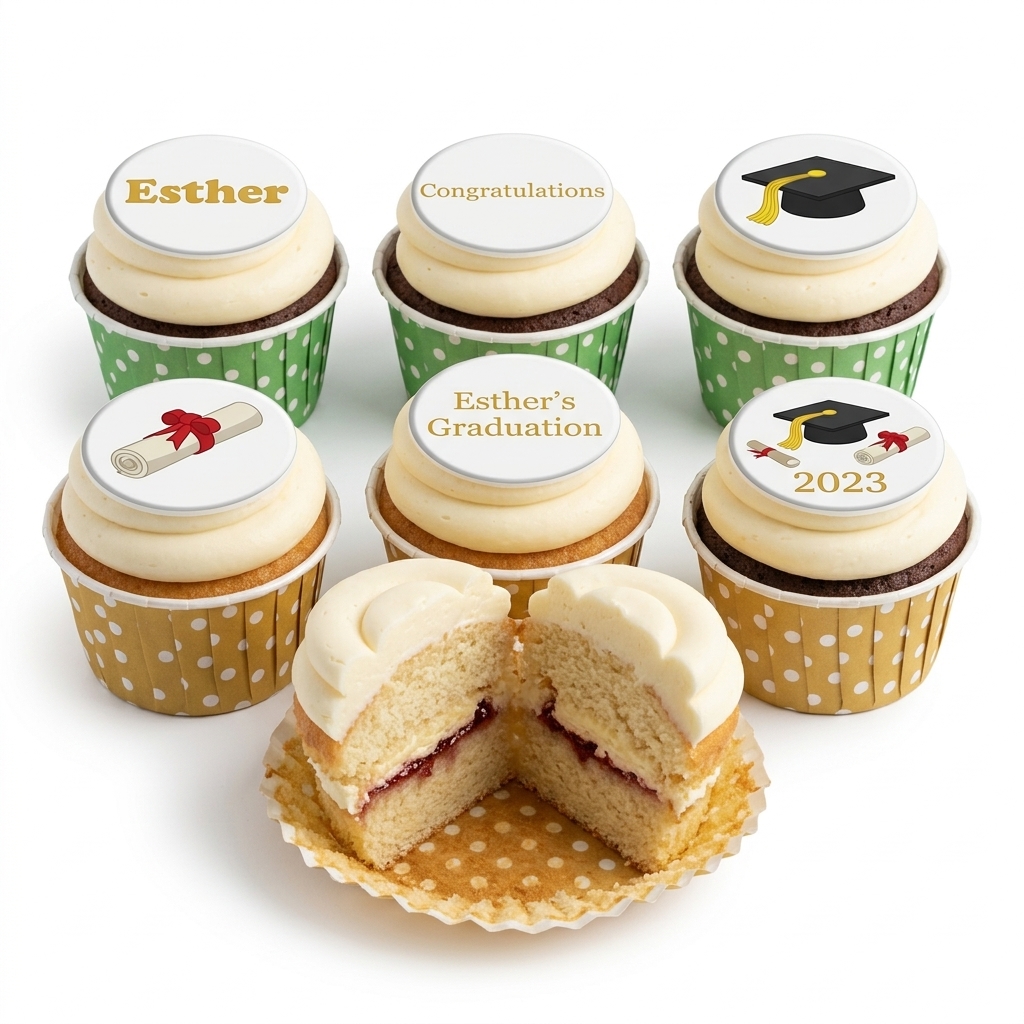 Personalised Graduation Cupcakes