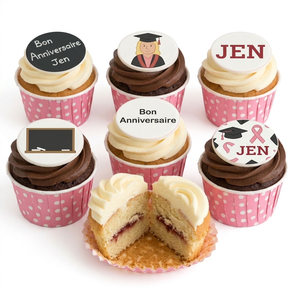 Personalised Graduation Celebration Cupcakes