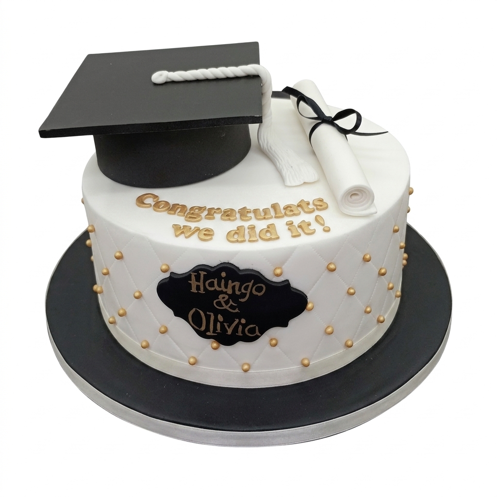 Graduation Celebration Cake with Personalised Message