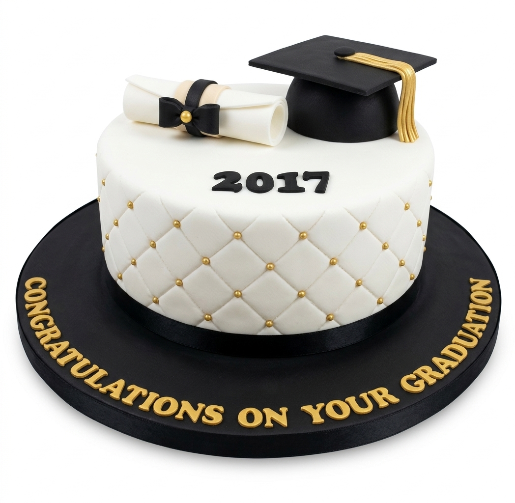 Elegant Graduation Cake with Custom Year