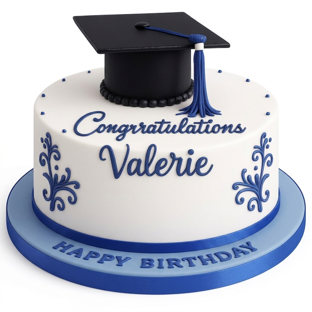 Graduation Celebration Cake with Personalised Message