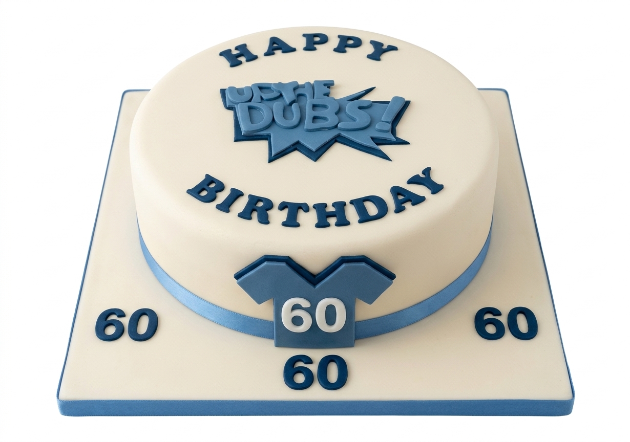 Sports Fan Birthday Cake with Custom Age