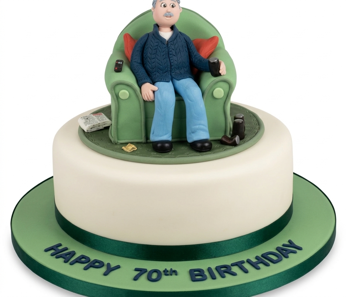Senior Gentleman's Relaxed Birthday Cake
