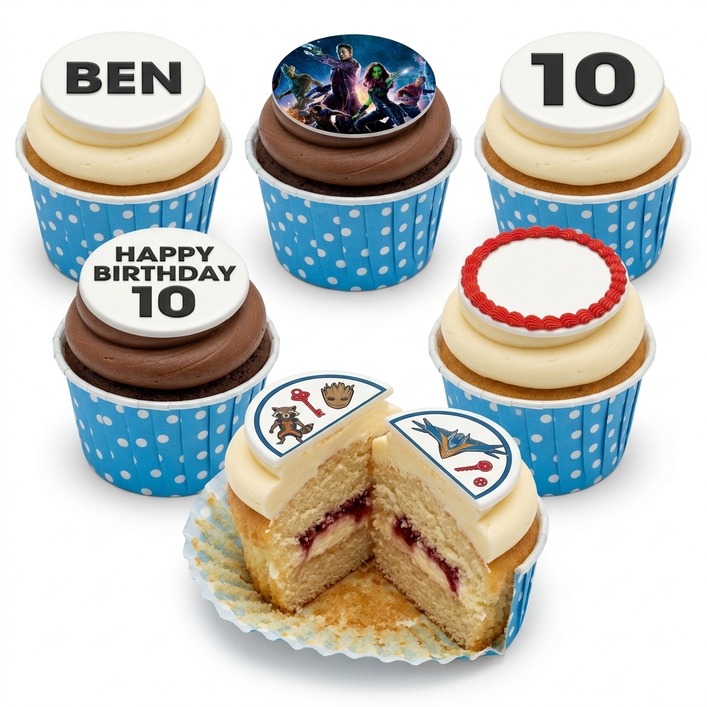 Guardians of the Galaxy Birthday Cupcakes