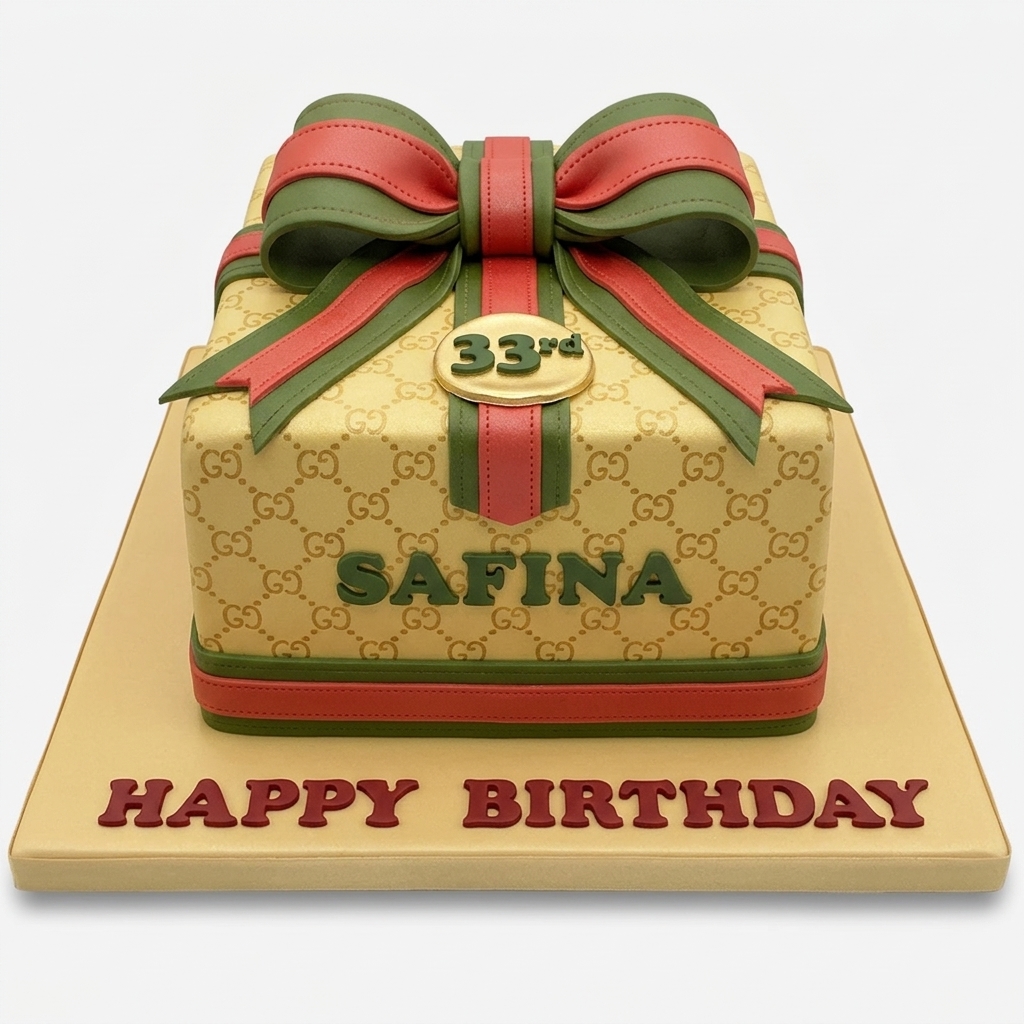 Designer Gift Box Birthday Cake for Her