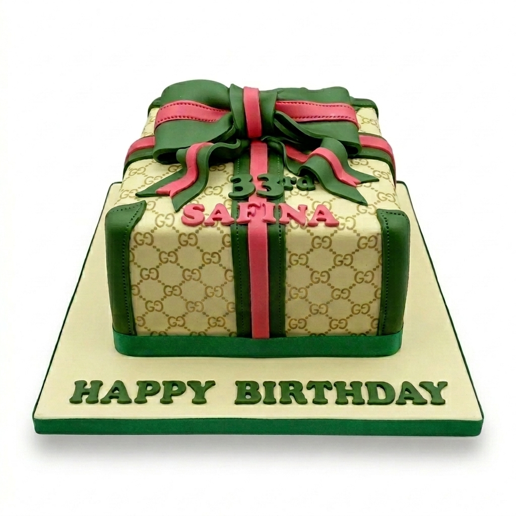 Designer Gift Box Birthday Cake for Her