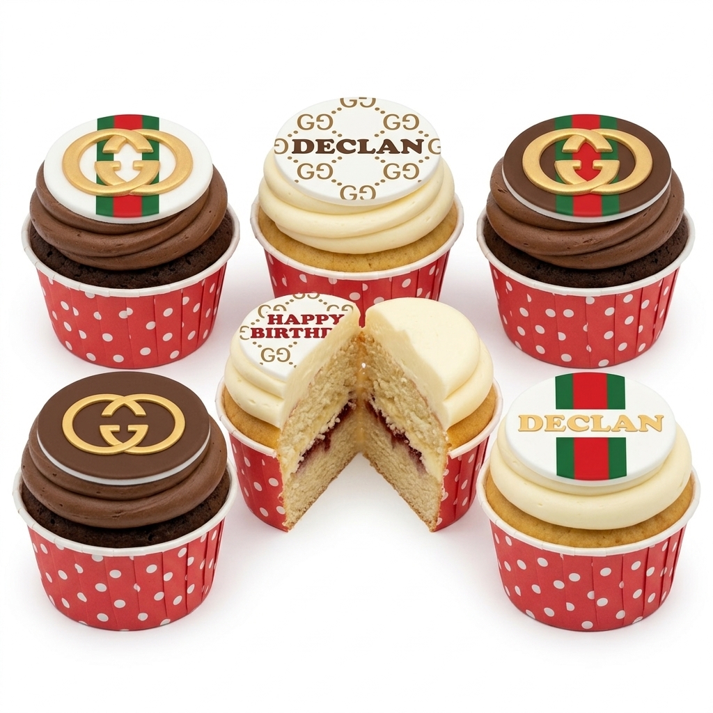 Designer Birthday Cupcakes | Custom Name & Message