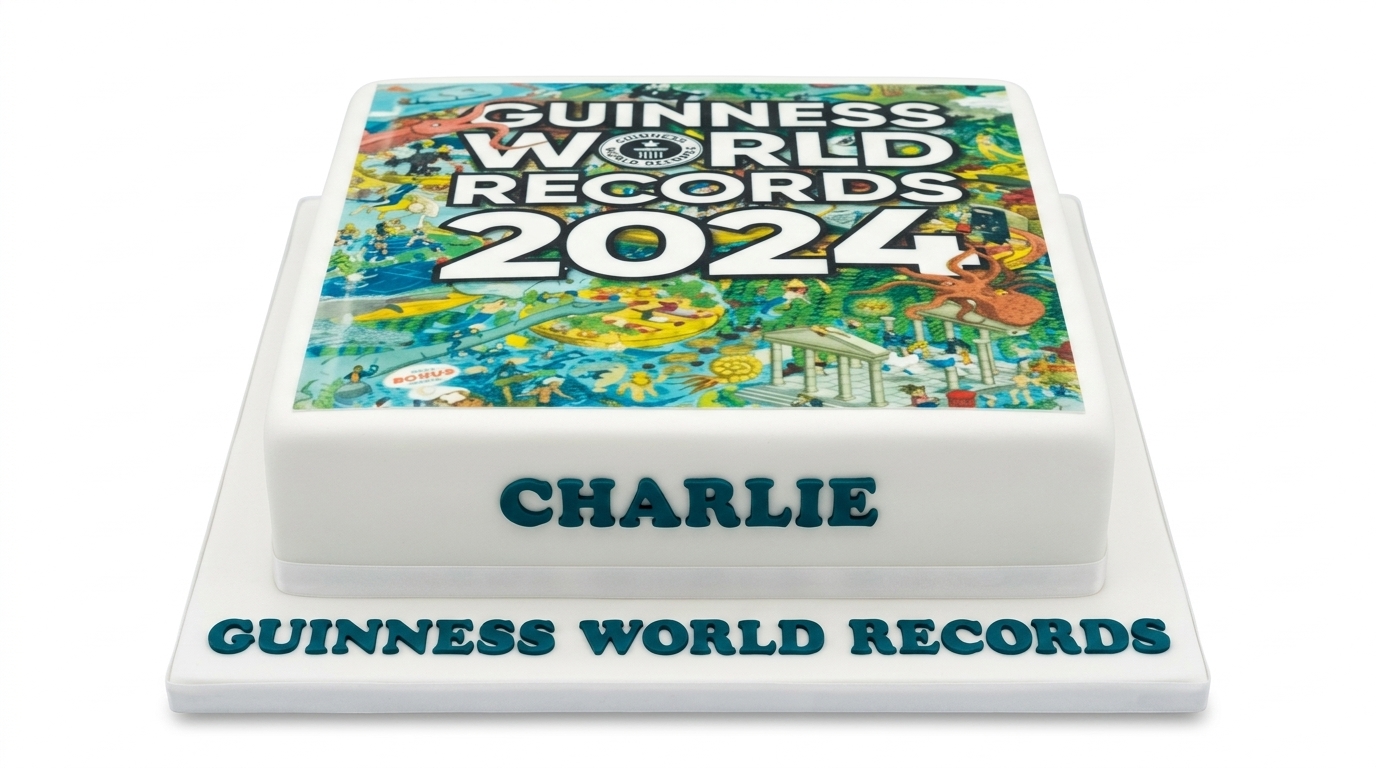 Guinness World Records 2024 Theme Birthday Cake
