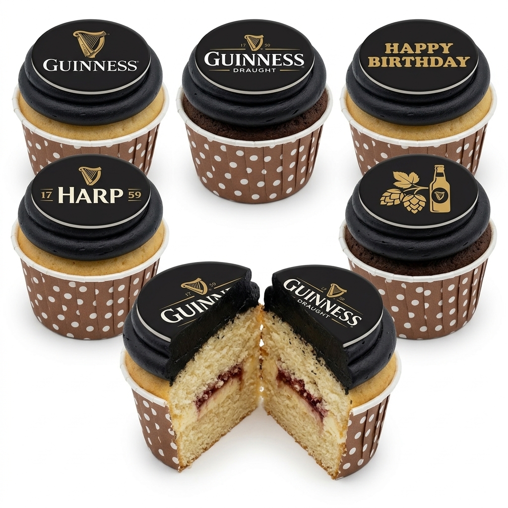 Guinness Birthday Cupcakes | Beer Themed Treats