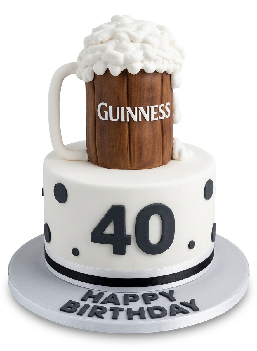 Guinness Beer Mug Birthday Cake | Custom Age