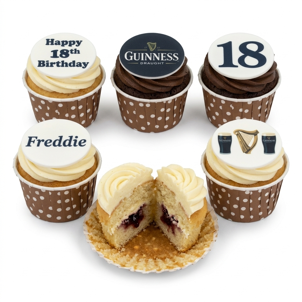 Guinness Birthday Cupcakes | Custom Age & Name
