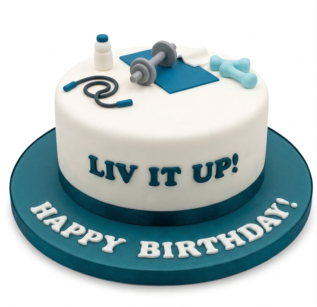 Gym Theme Birthday Cake