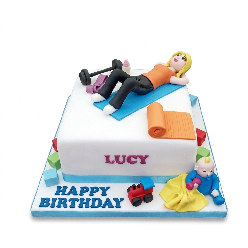 Gym & Fitness Birthday Cake for Her