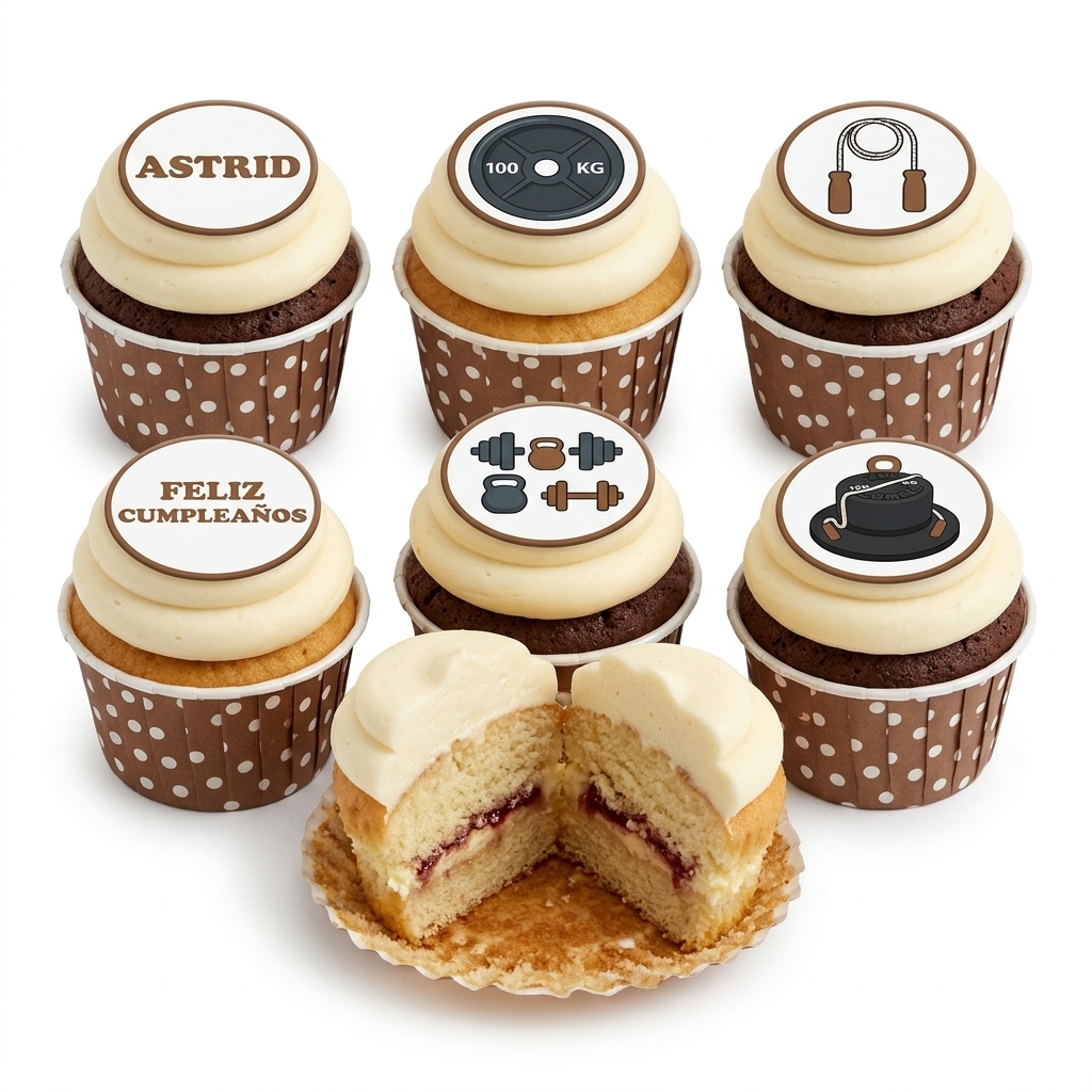 Fitness & Gym Theme Birthday Cupcakes