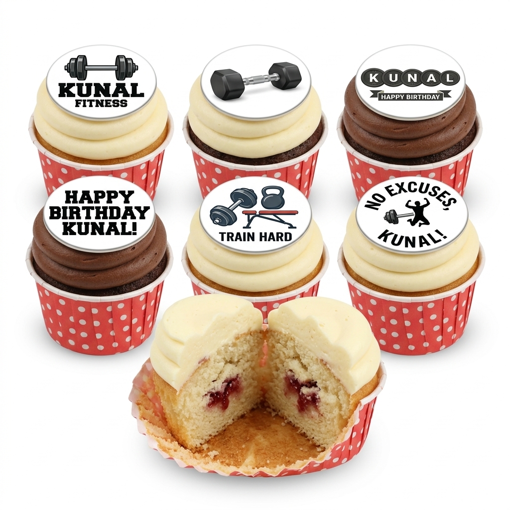 Gym Theme Birthday Cupcakes