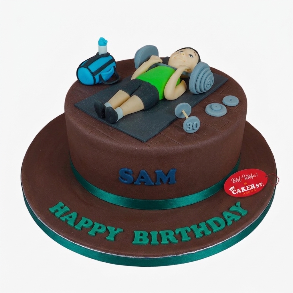Gym Theme Birthday Cake for Him