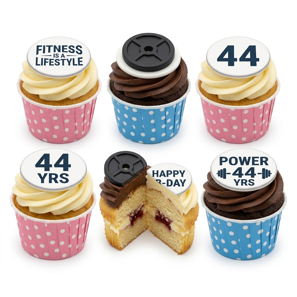 Fitness Theme Birthday Cupcakes