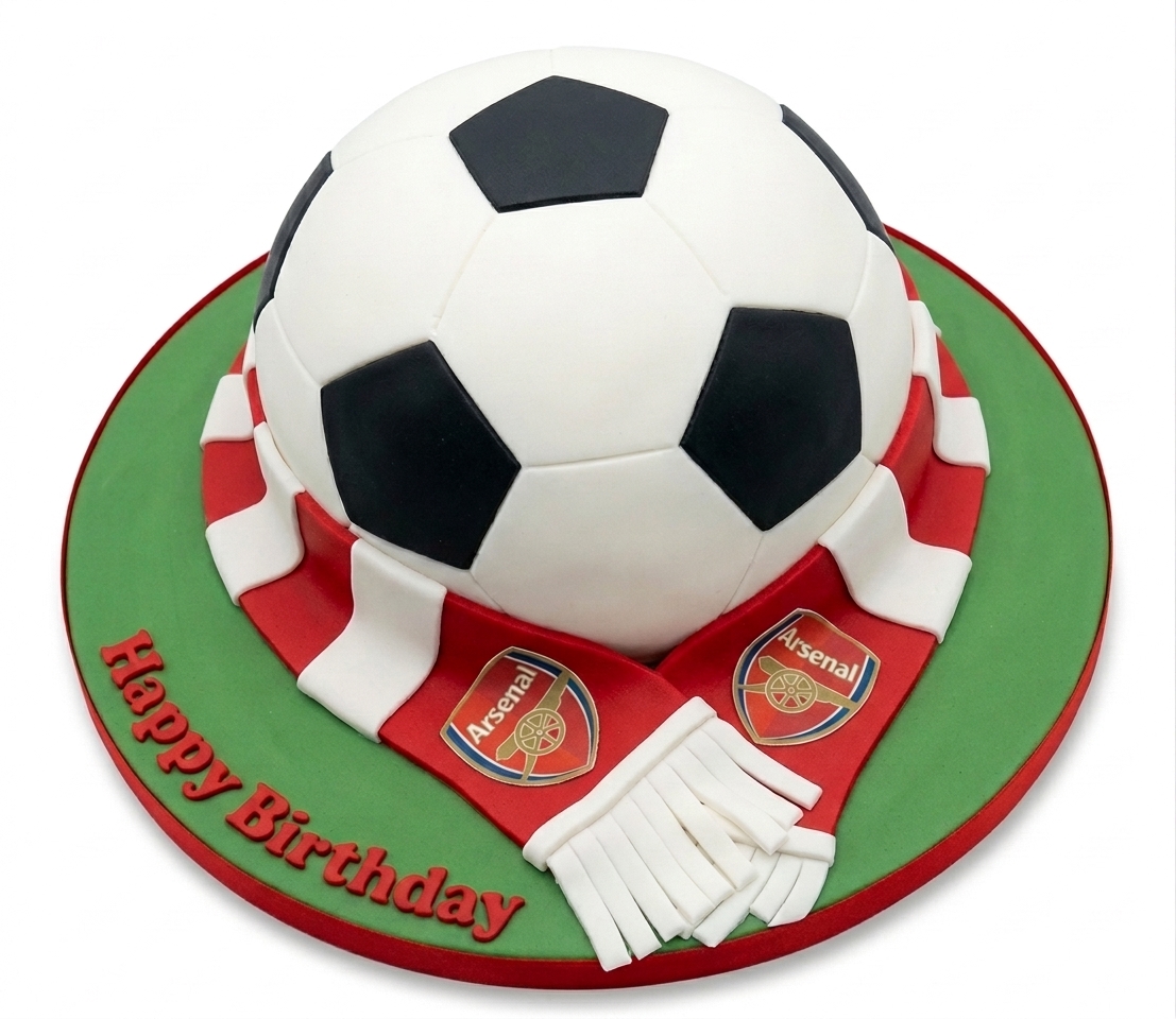 Arsenal Football Birthday Cake
