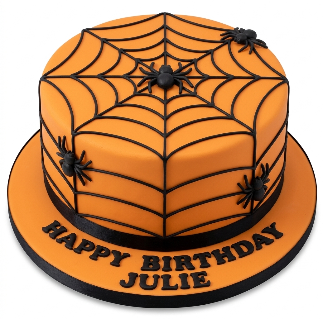 Spider Web Birthday Cake