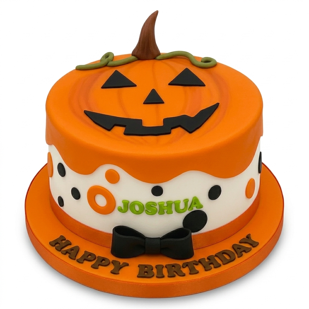 Pumpkin Theme Birthday Cake