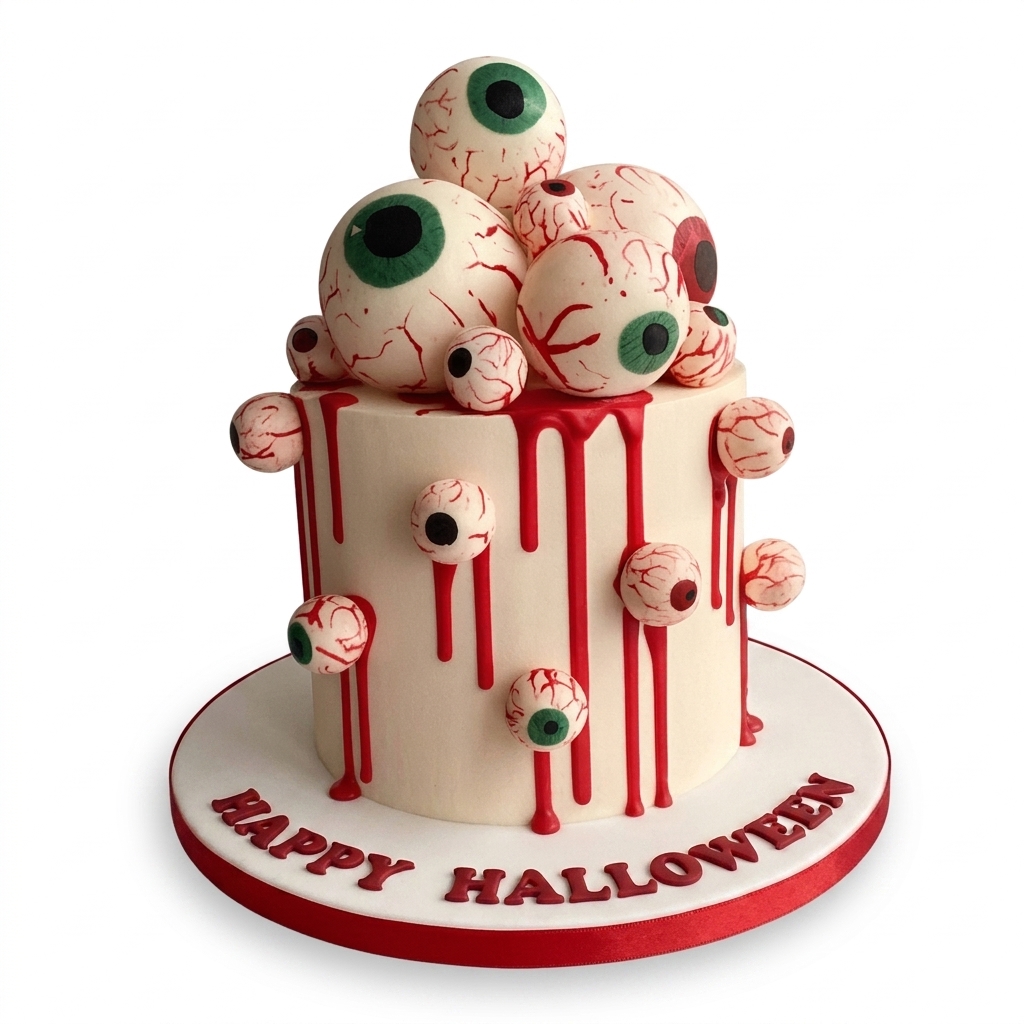 Halloween Eyeball Drip Cake