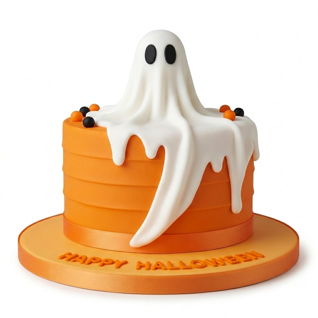 Ghost Halloween Cake