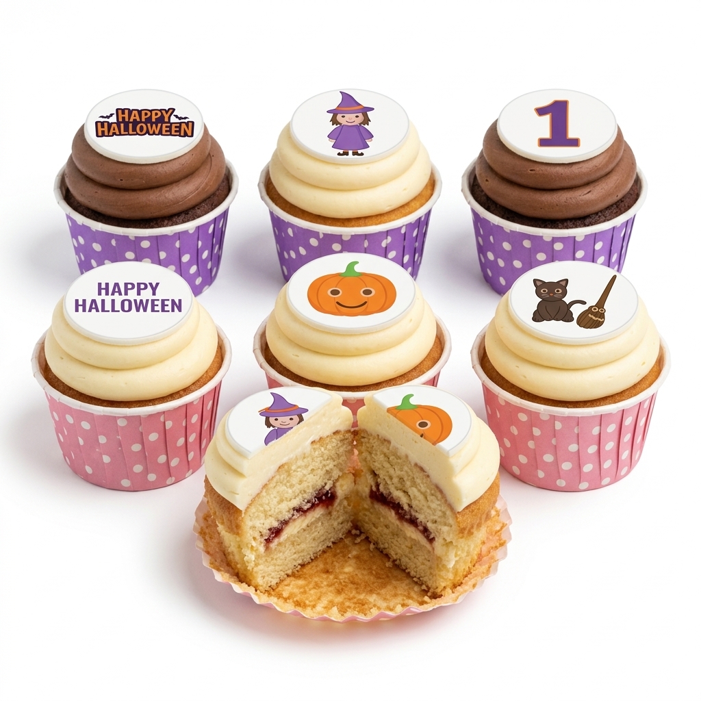 Spooky Halloween Cupcakes with Custom Age Topper