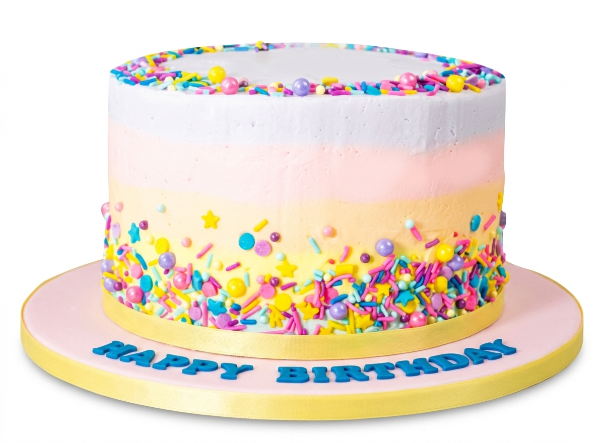 Vibrant Sprinkle Birthday Cake