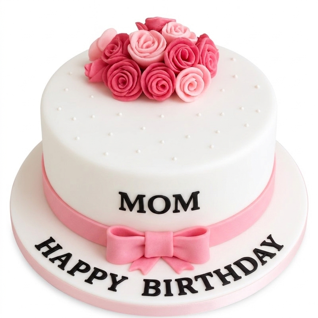 Elegant Floral Birthday Cake for Her