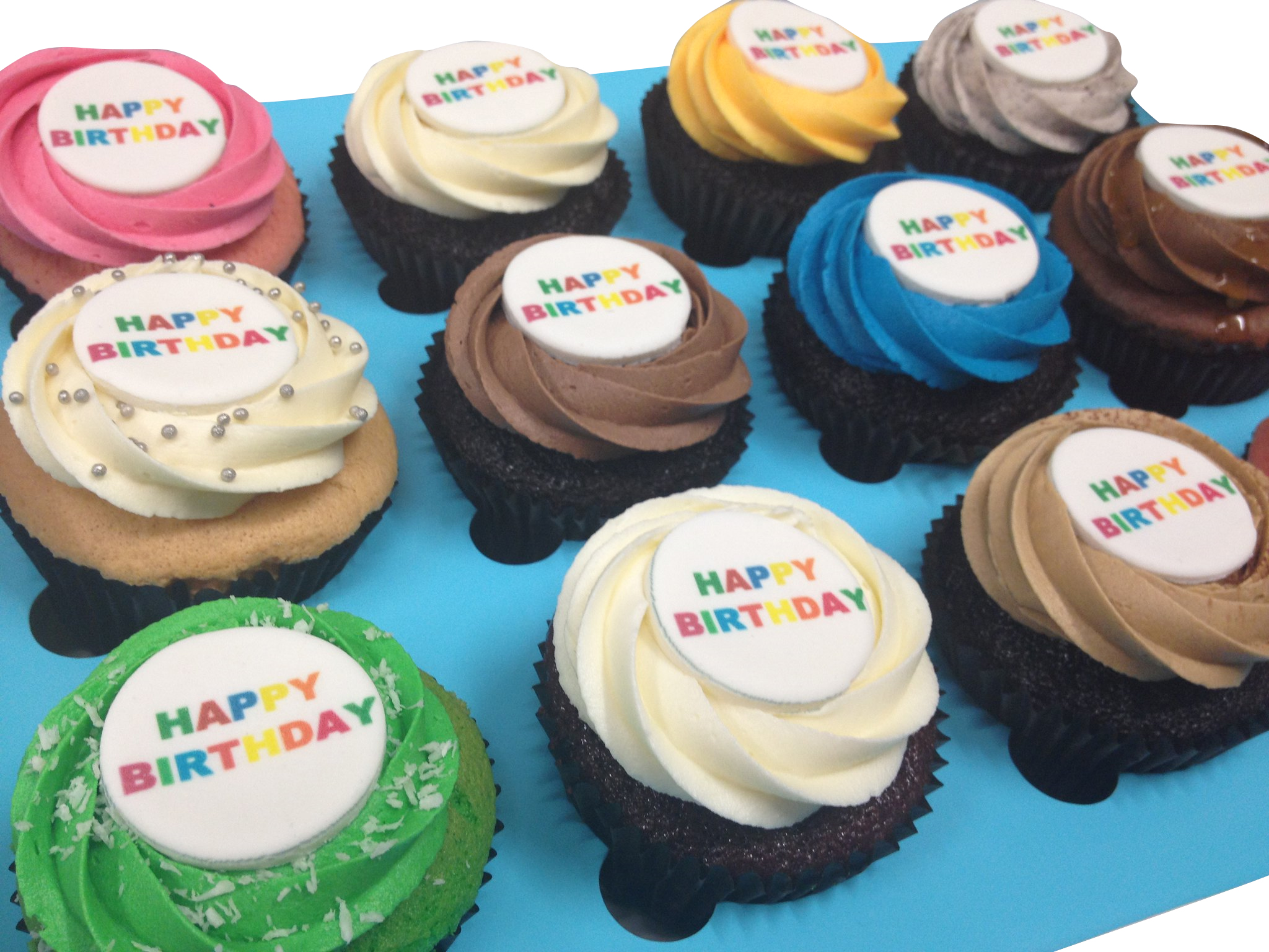 Happy Birthday Theme Cupcakes - Pack of 6