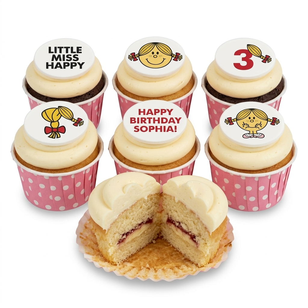 Little Miss Happy Birthday Cupcakes