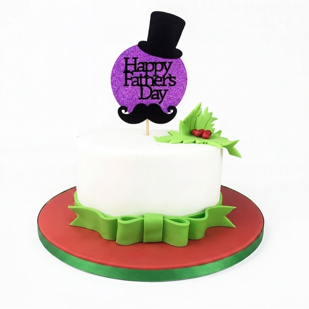 Happy Father's Day Top Hat & Moustache Cake