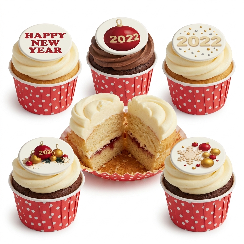 Happy New Year Celebration Cupcakes