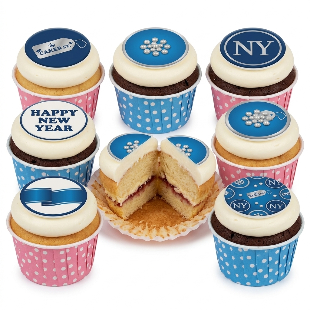 New Year Celebration Cupcakes