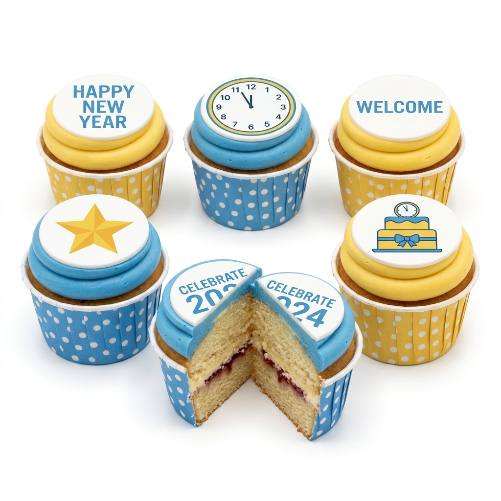 Happy New Year Celebration Cupcakes