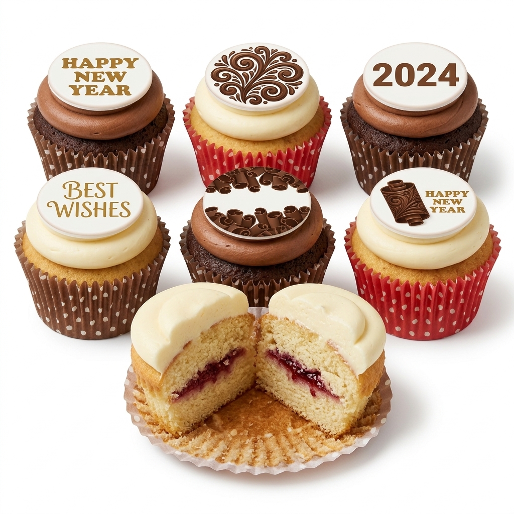 New Year Celebration Cupcakes