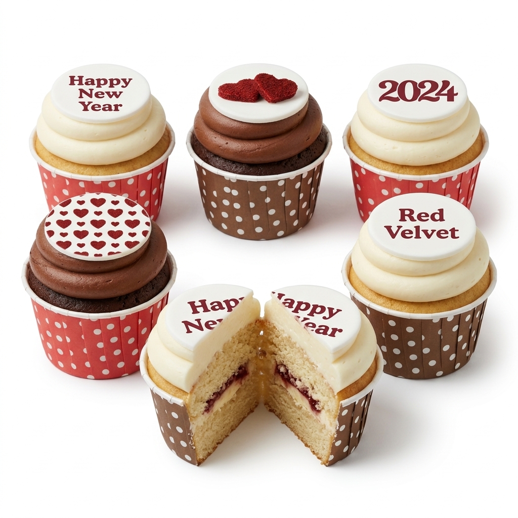 New Year Celebration Cupcakes