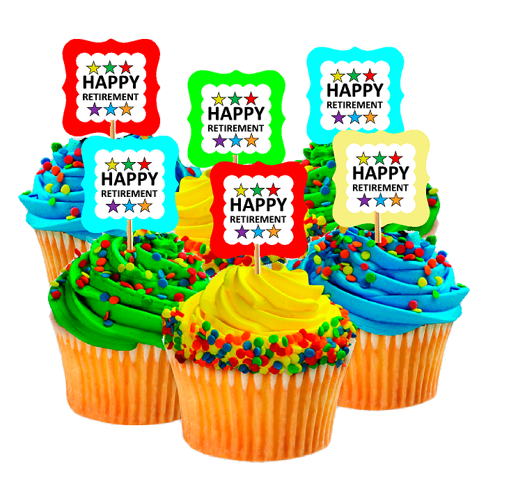 Happy Retirement Cupcakes - Pack of 6
