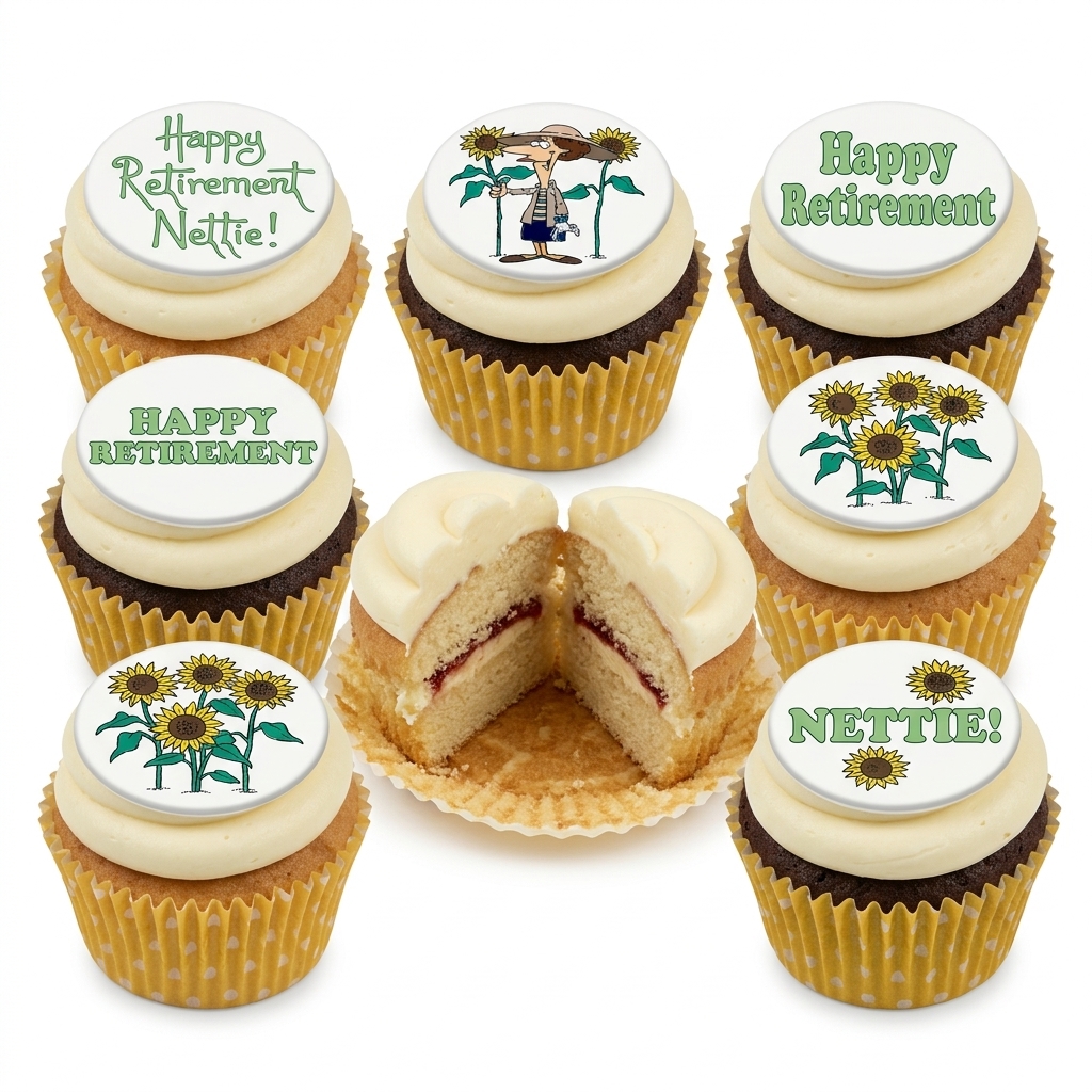 Happy Retirement Sunflower Cupcakes