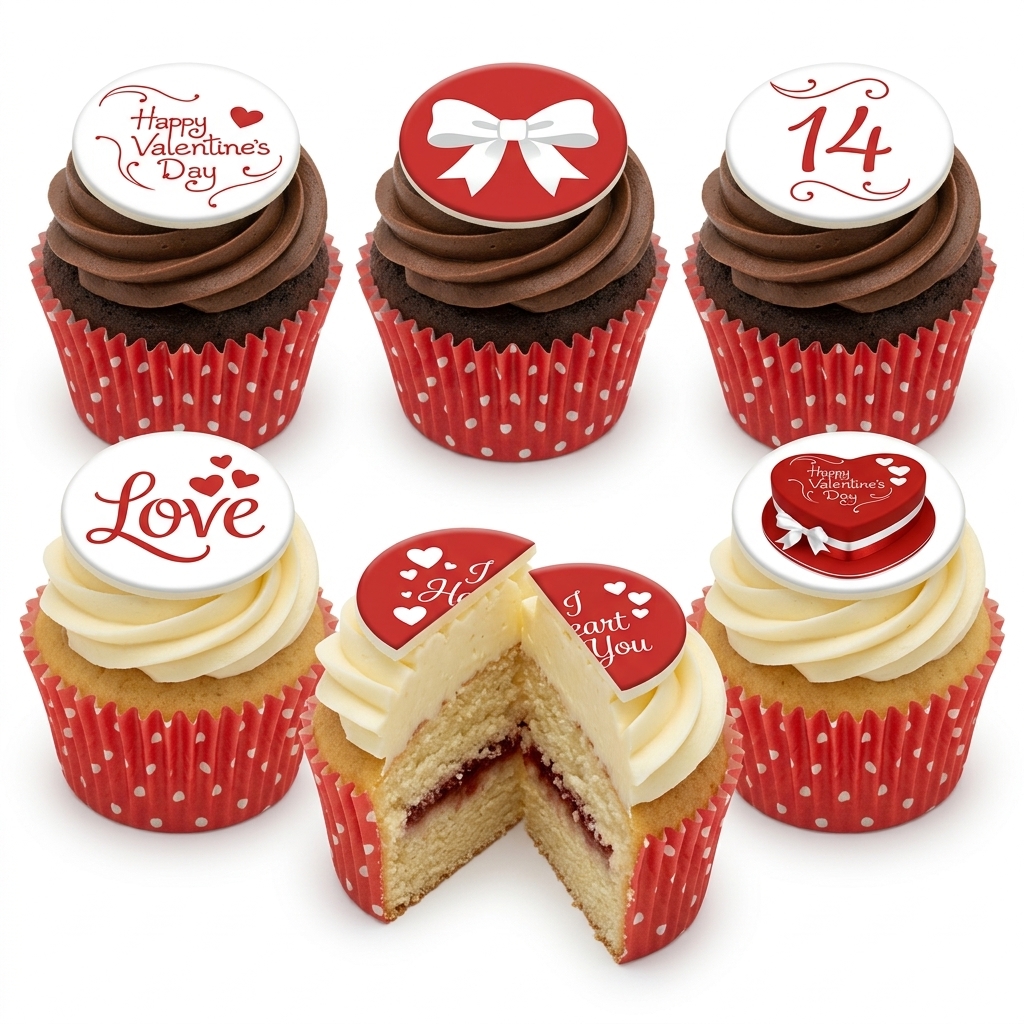 Valentine's Day Love Heart Cupcakes