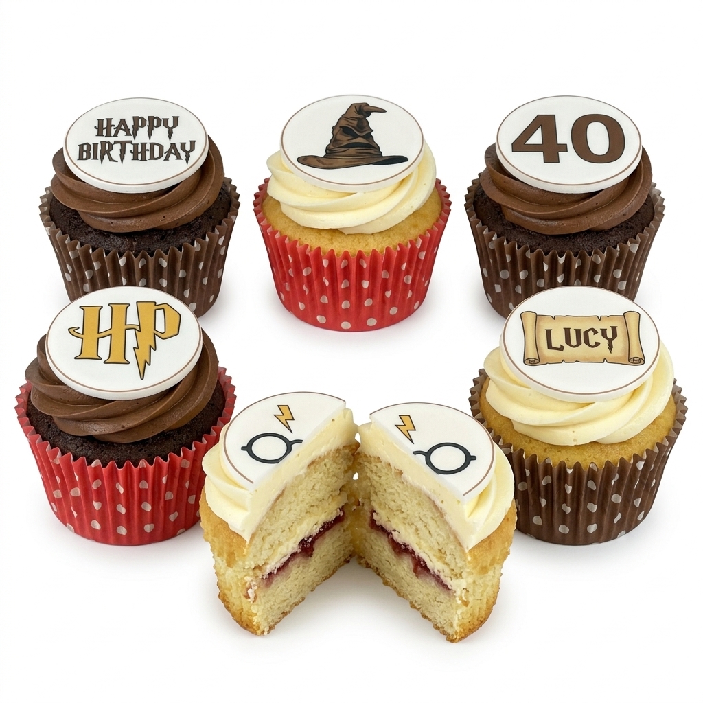 Harry Potter Theme Birthday Cupcakes