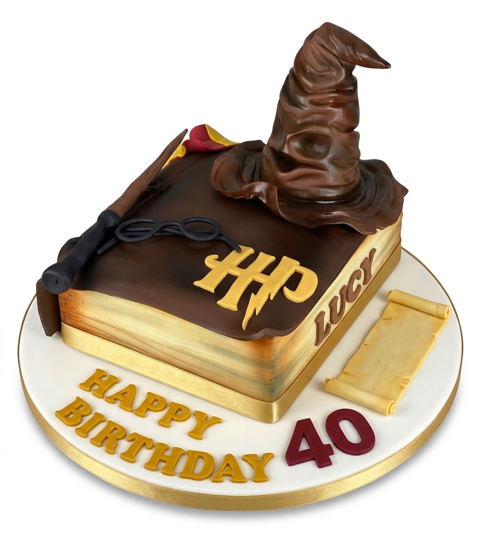 Harry Potter Book Theme Birthday Cake