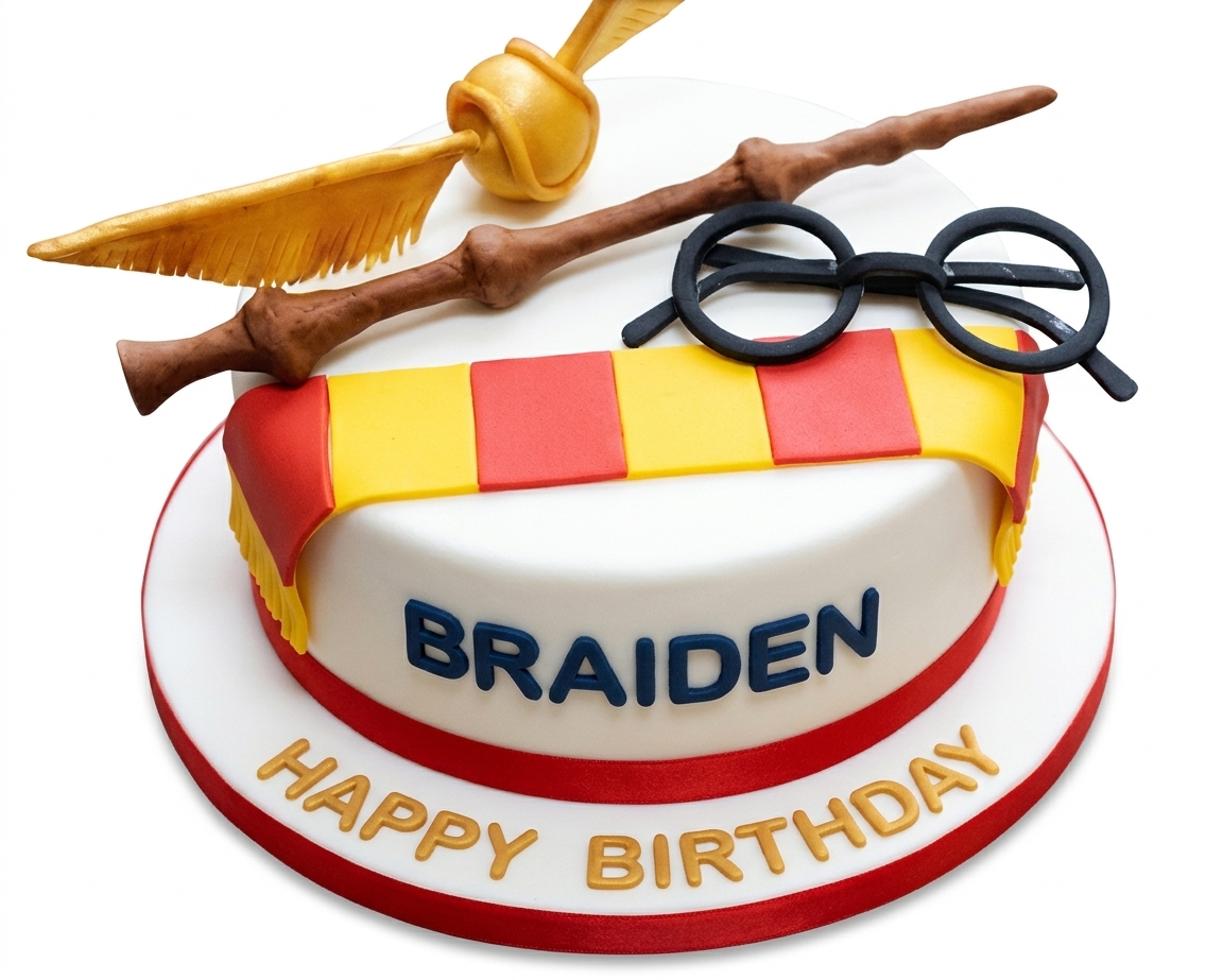 Harry Potter Theme Birthday Cake
