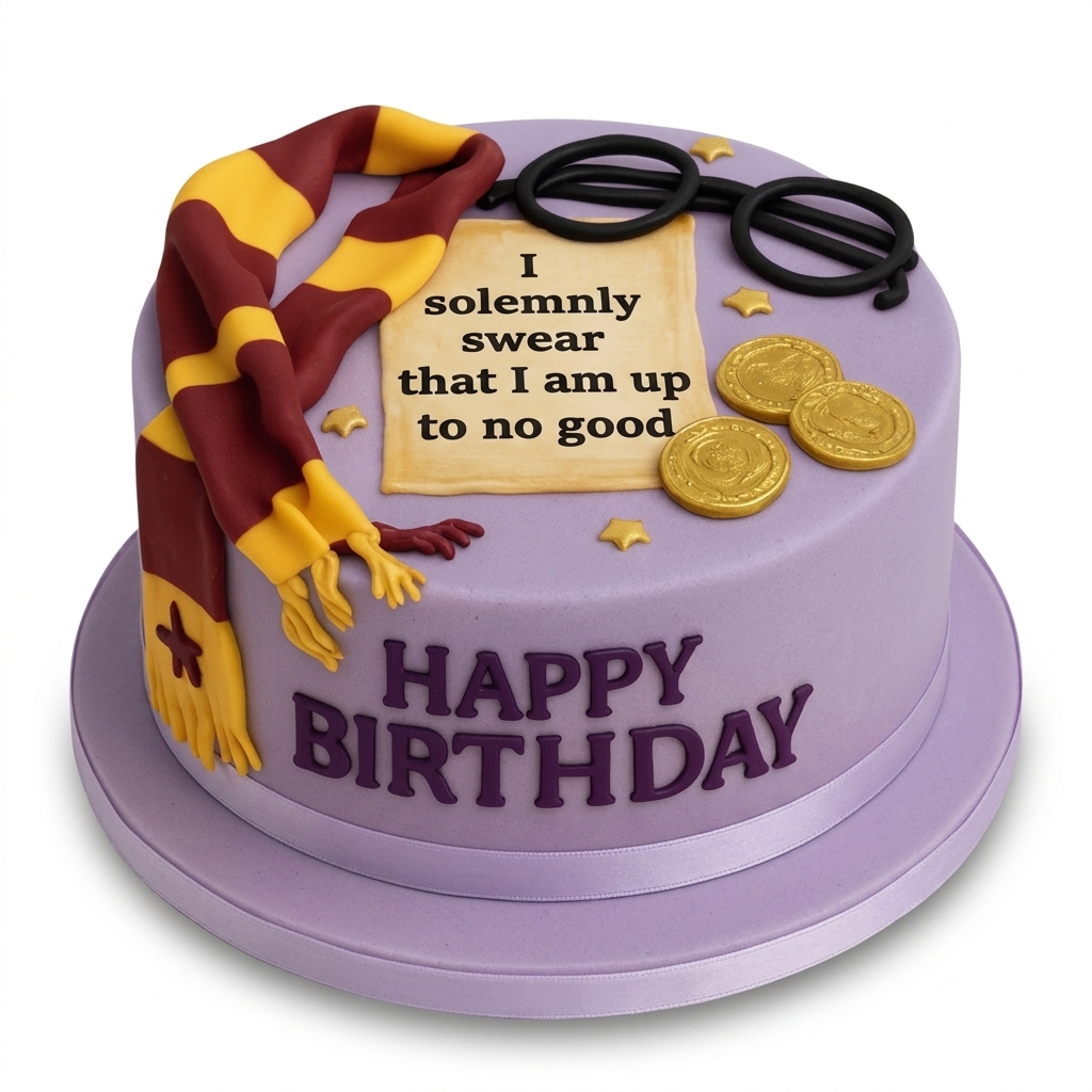 Harry Potter Theme Birthday Cake