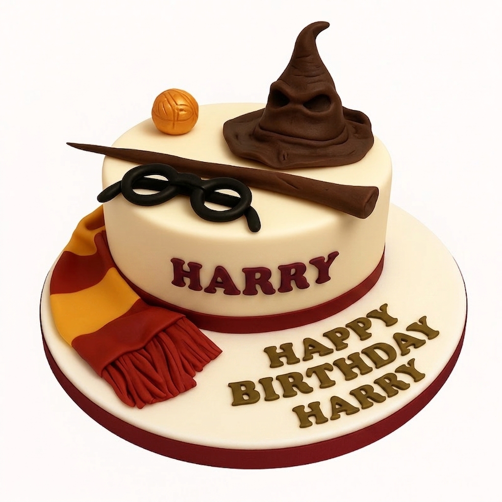 Harry Potter Themed Birthday Cake